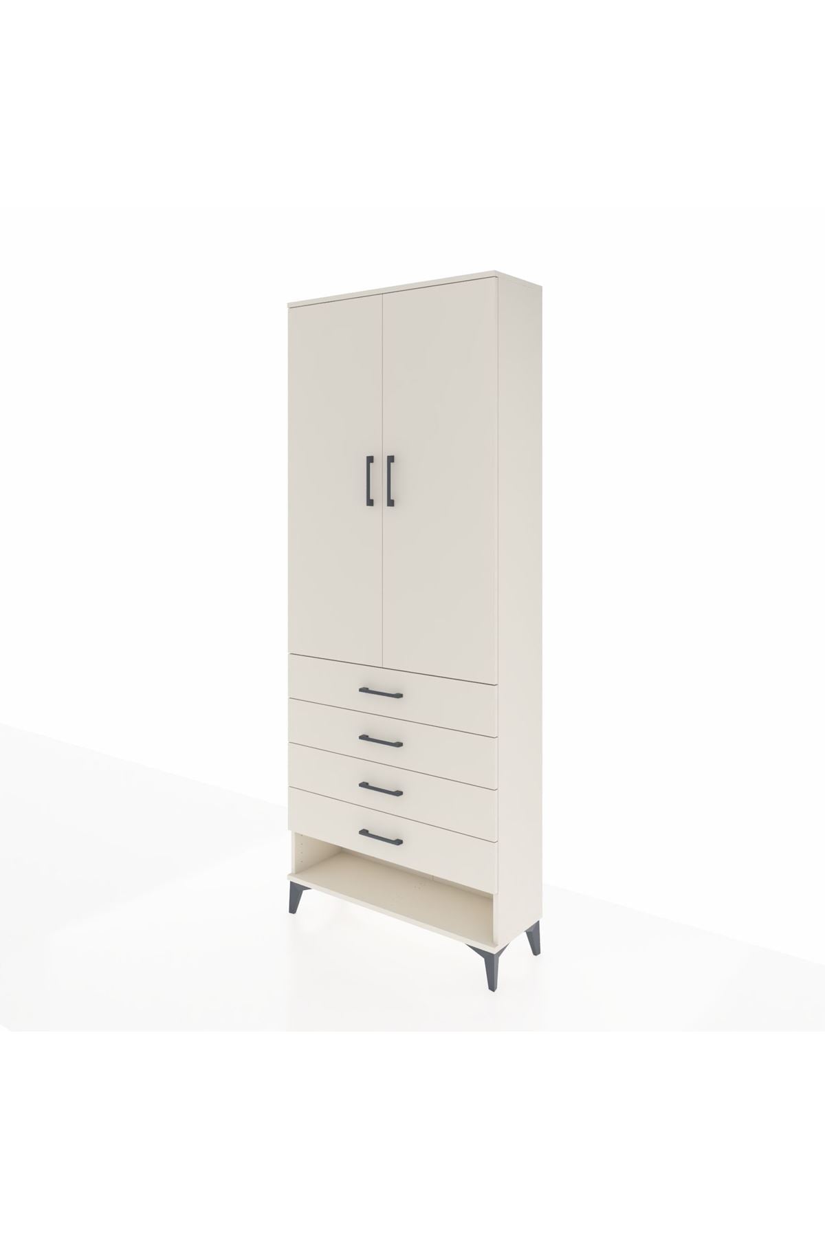 Arges Dolap 2 Raflı 4 Çekmeceli Tek Askılı 88x30x221 Aytaşı-Aytaşı