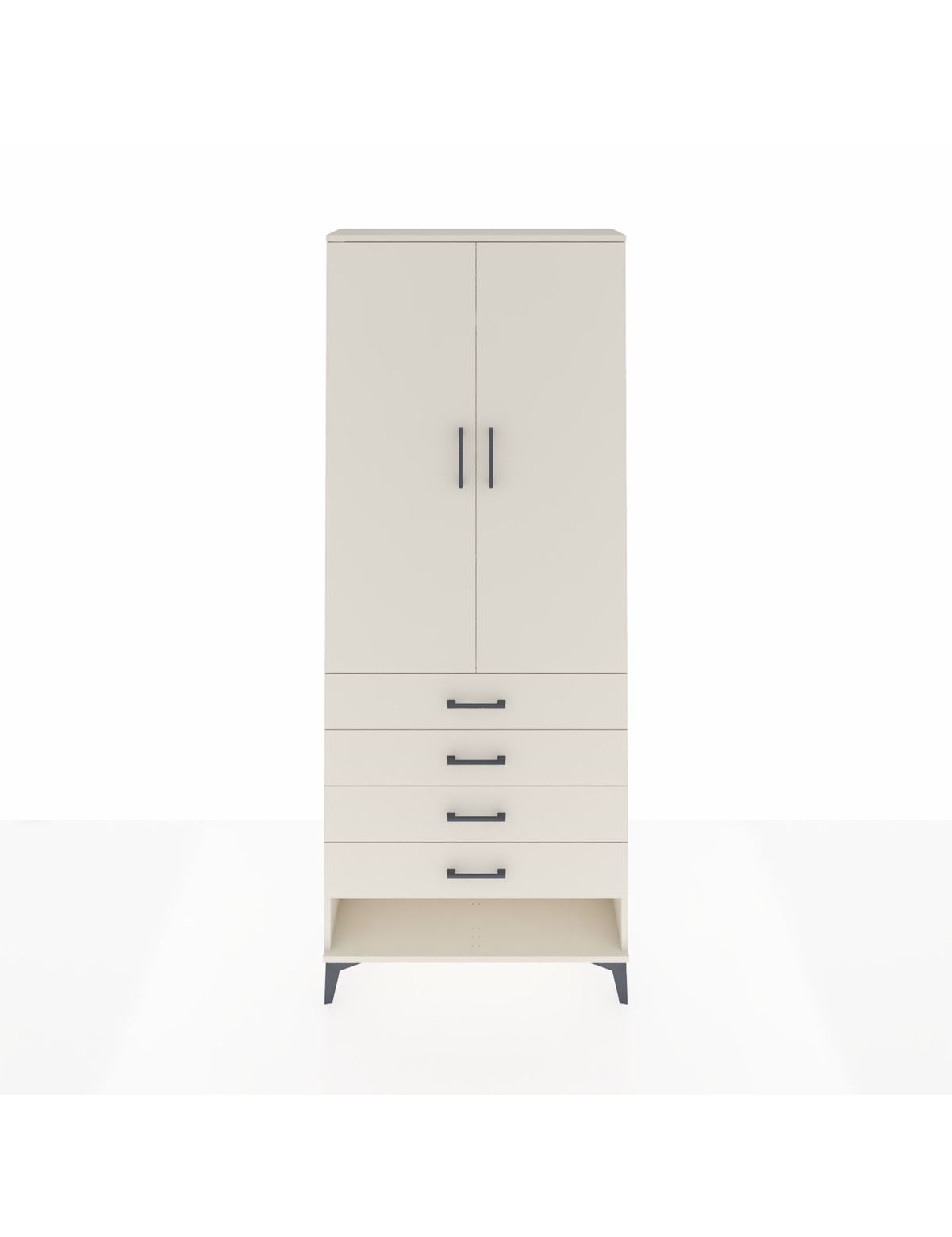 Arges Dolap 3 Raflı 4 Çekmeceli 2 Kapaklı 88x30x221 Aytaşı-Aytaşı