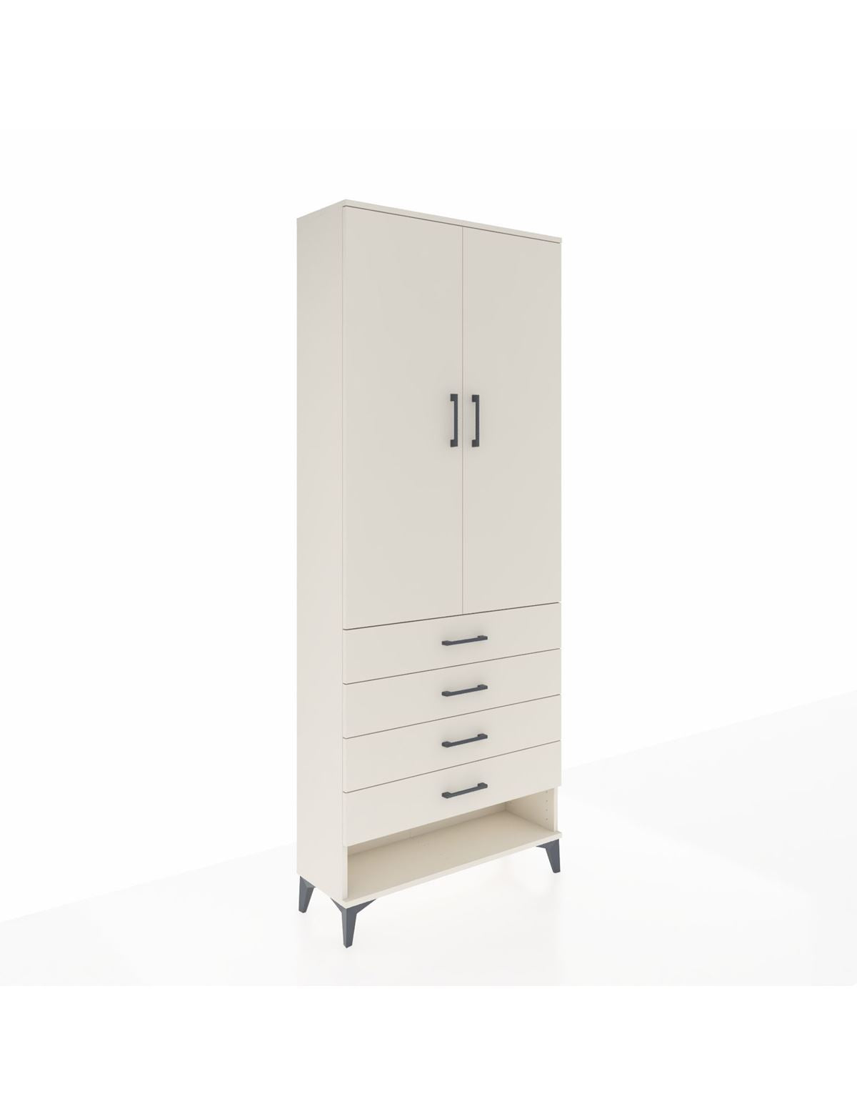 Arges Dolap 3 Raflı 4 Çekmeceli 2 Kapaklı 88x30x221 Aytaşı-Aytaşı