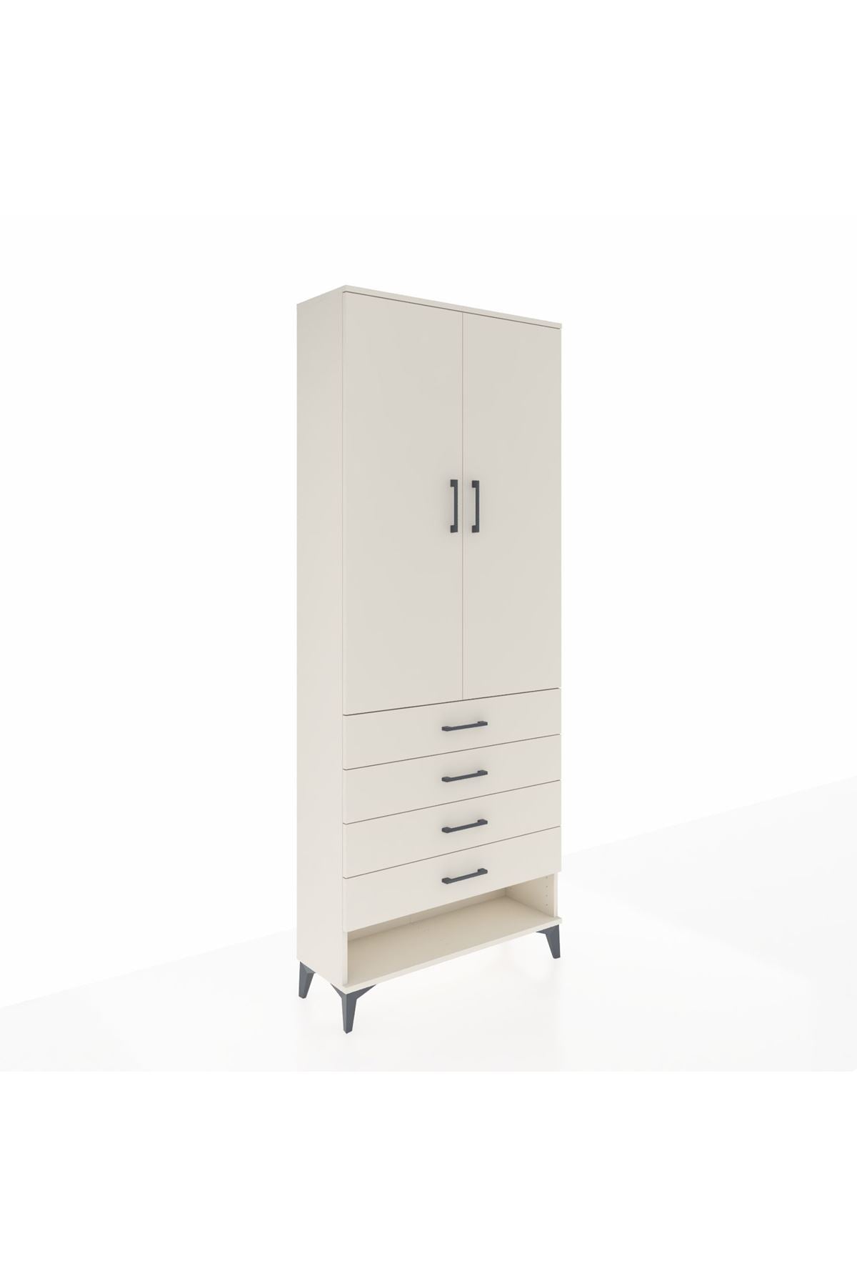 Arges Dolap 3 Raflı 4 Çekmeceli 2 Kapaklı 88x30x221 Aytaşı-Aytaşı