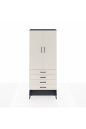 Arges Dolap 3 Raflı 4 Çekmeceli 2 Kapaklı 88x30x221 Antrasit-Aytaşı