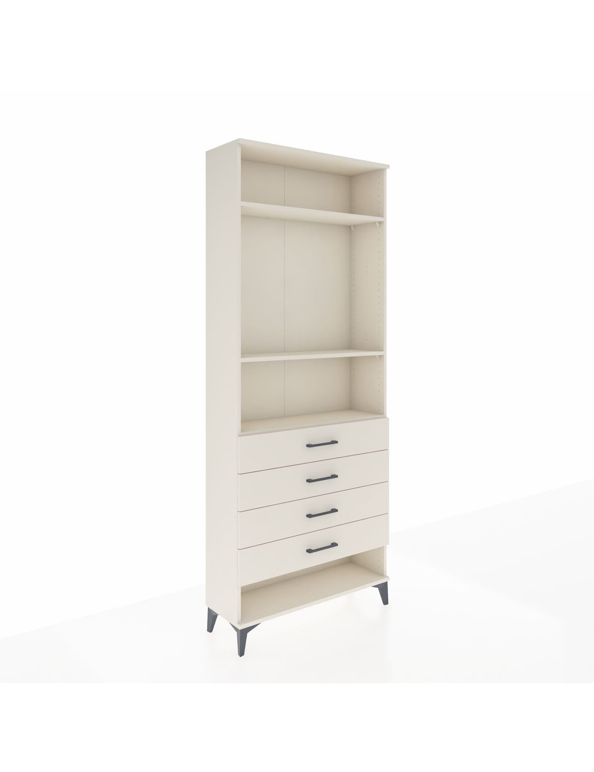 Arges Dolap 3 Raflı 4 Çekmeceli 88x30x221 Aytaşı-Aytaşı