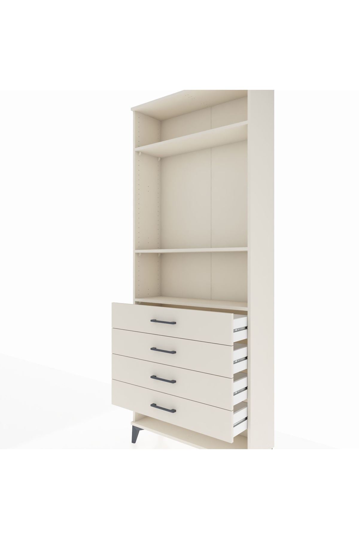 Arges Dolap 3 Raflı 4 Çekmeceli 88x30x221 Aytaşı-Aytaşı