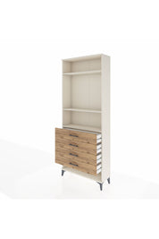 Arges Dolap 3 Raflı 4 Çekmeceli 88x30x221 Aytaşı-Çam