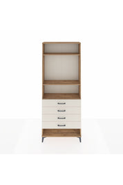 Arges Dolap 3 Raflı 4 Çekmeceli 88x30x221 Çam-Aytaşı