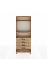 Arges Dolap 3 Raflı 4 Çekmeceli 88x30x221