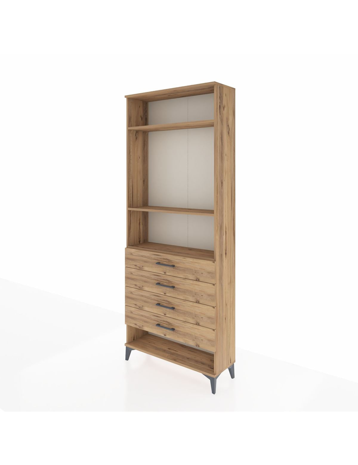 Arges Dolap 3 Raflı 4 Çekmeceli 88x30x221 - S30M081V9A