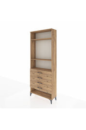 Arges Dolap 3 Raflı 4 Çekmeceli 88x30x221 Çam-Çam