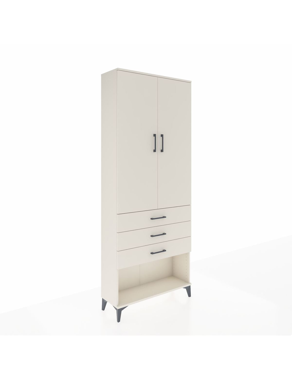 Arges Dolap 2 Raflı 3 Çekmeceli Tek Askılı 88x30x221 Aytaşı-Aytaşı