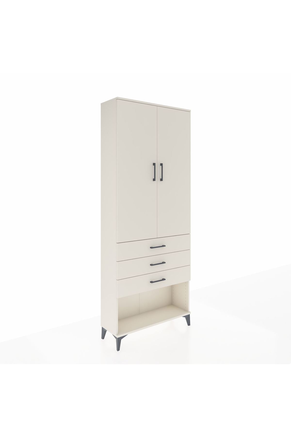 Arges Dolap 2 Raflı 3 Çekmeceli Tek Askılı 88x30x221 Aytaşı-Aytaşı