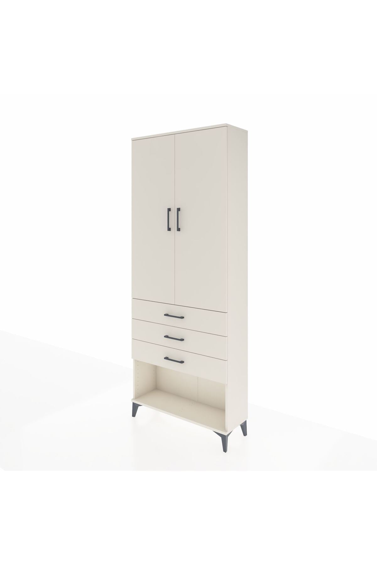 Arges Dolap 2 Raflı 3 Çekmeceli Tek Askılı 88x30x221 Aytaşı-Aytaşı