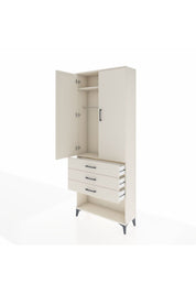Arges Dolap 2 Raflı 3 Çekmeceli Tek Askılı 88x30x221 Aytaşı-Aytaşı