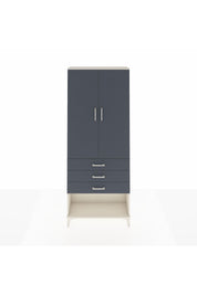 Arges Dolap 2 Raflı 3 Çekmeceli Tek Askılı 88x30x221 Aytaşı-Antrasit