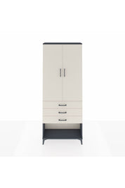 Arges Dolap 2 Raflı 3 Çekmeceli Tek Askılı 88x30x221 Antrasit-Aytaşı