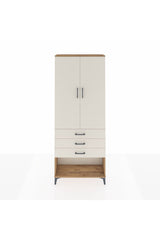 Arges Dolap 2 Raflı 3 Çekmeceli Tek Askılı 88x30x221