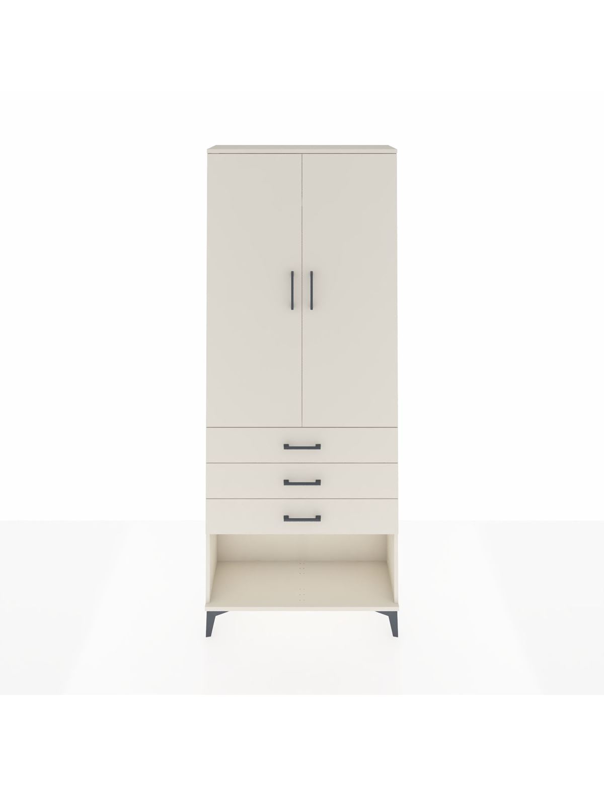 Arges Dolap 3 Raflı 3 Çekmeceli 2 Kapaklı 88x30x221 Aytaşı-Aytaşı