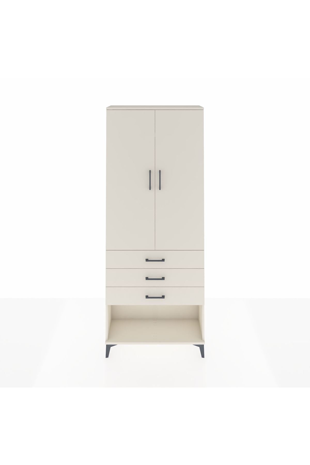 Arges Dolap 3 Raflı 3 Çekmeceli 2 Kapaklı 88x30x221 Aytaşı-Aytaşı