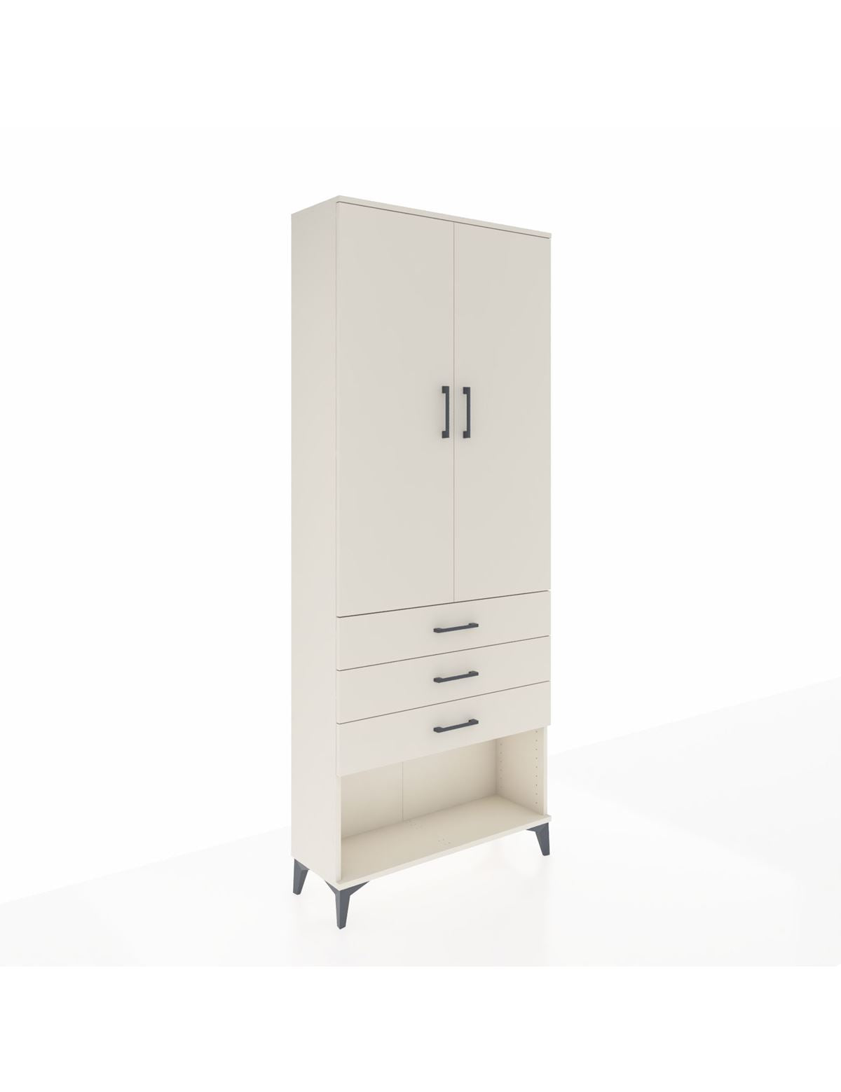 Arges Dolap 3 Raflı 3 Çekmeceli 2 Kapaklı 88x30x221 Aytaşı-Aytaşı