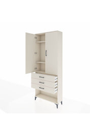 Arges Dolap 3 Raflı 3 Çekmeceli 2 Kapaklı 88x30x221 Aytaşı-Aytaşı