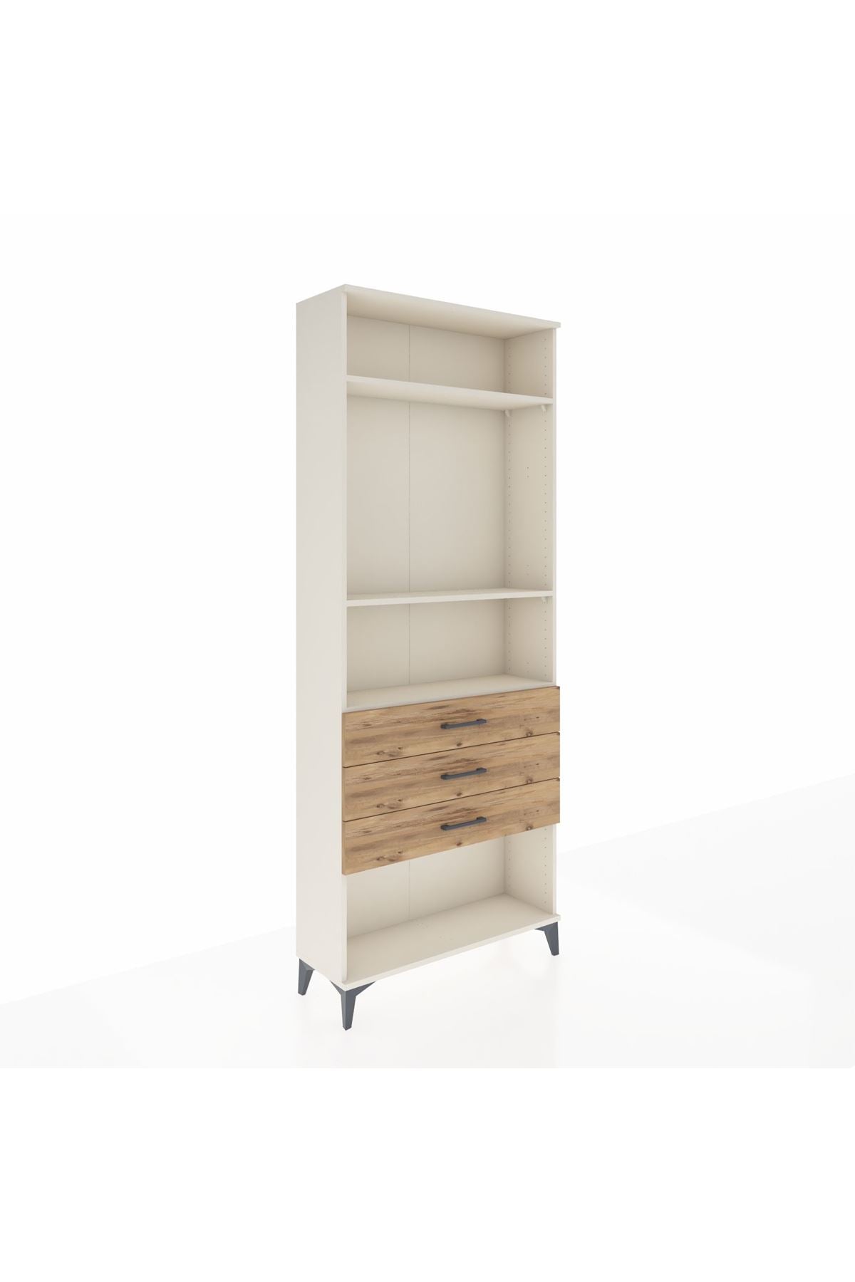 Arges Dolap 3 Raflı 3 Çekmeceli 88x30x221 Aytaşı-Çam