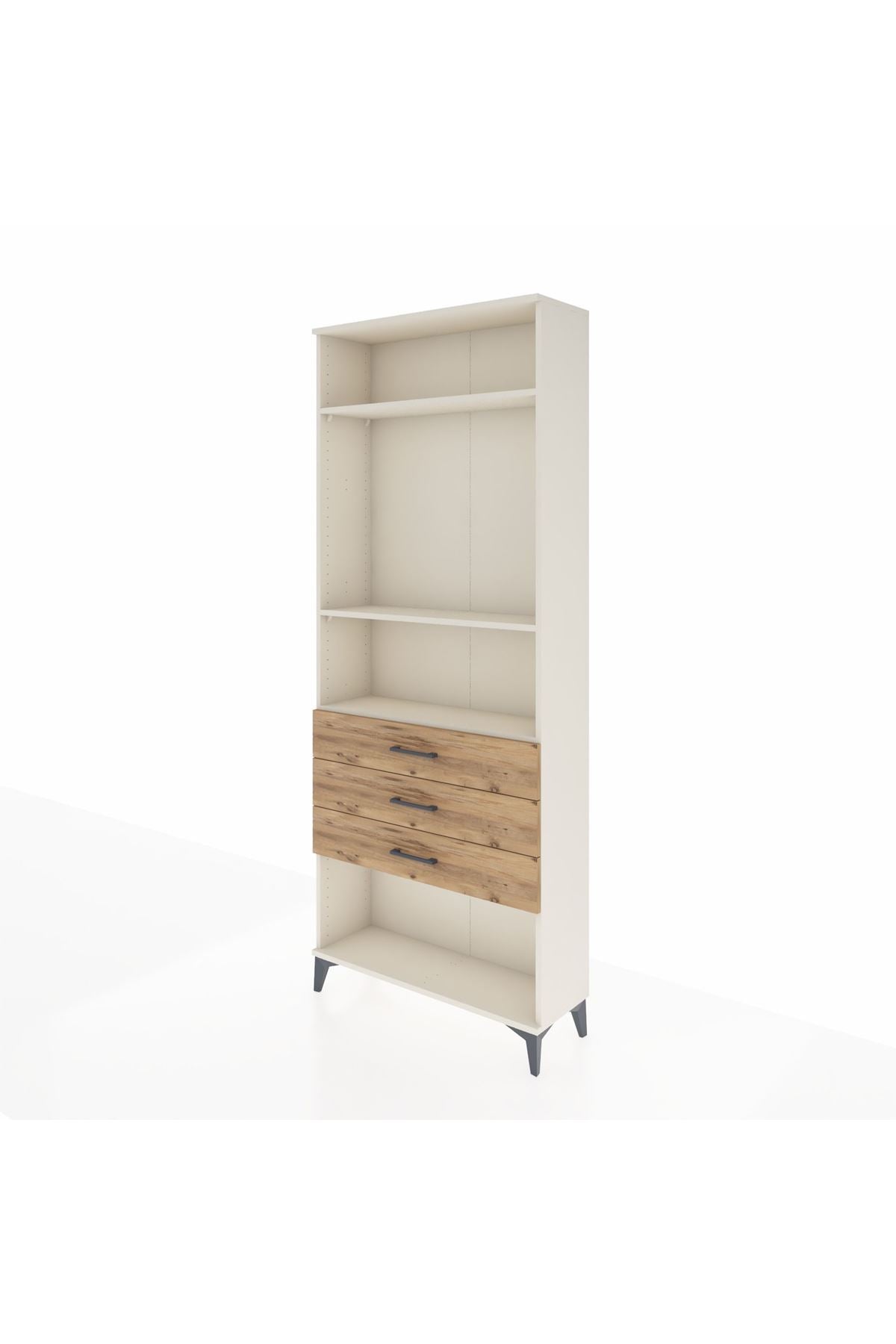 Arges Dolap 3 Raflı 3 Çekmeceli 88x30x221 Aytaşı-Çam