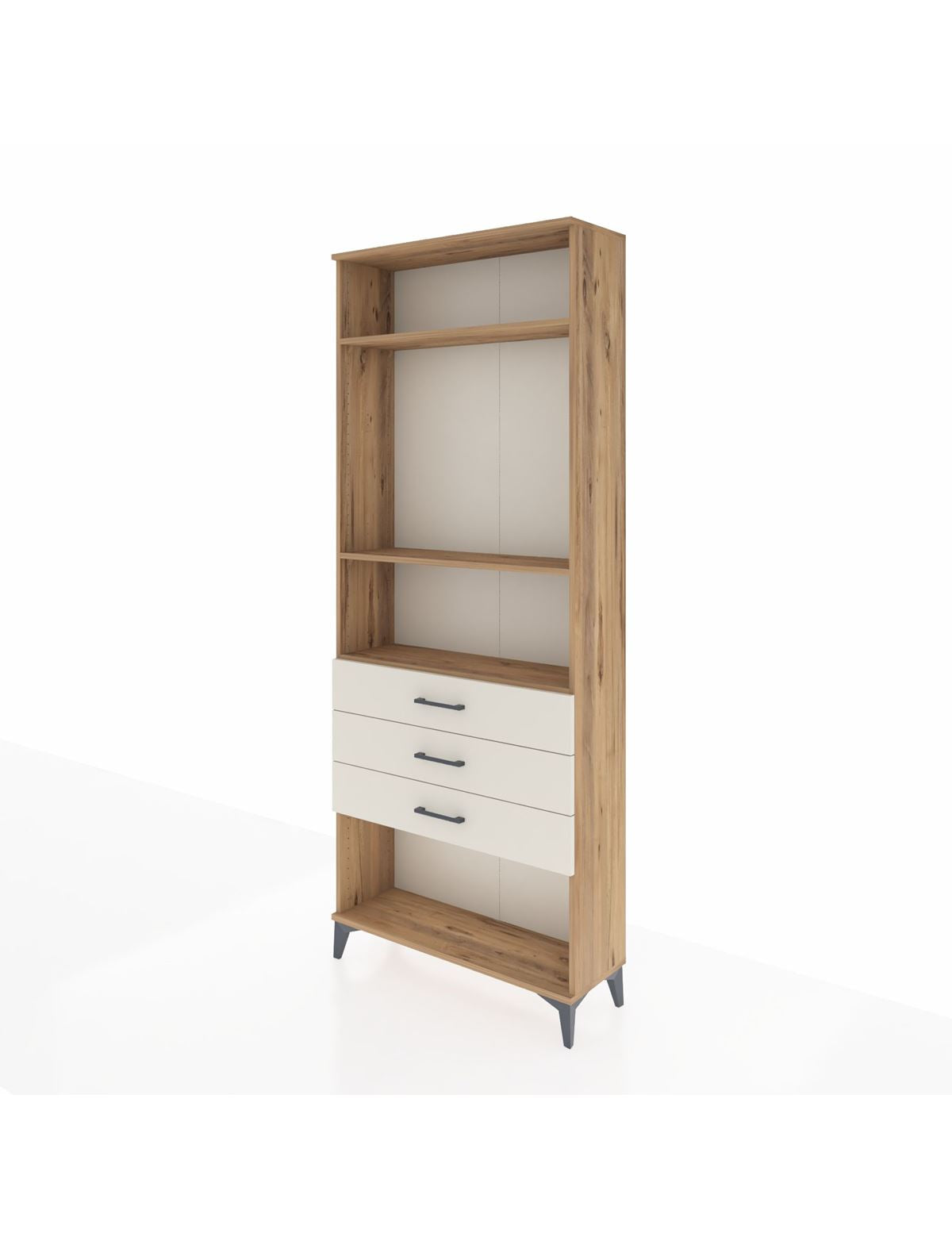 Arges Dolap 3 Raflı 3 Çekmeceli 88x30x221 - S30M084V7A
