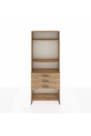 Arges Dolap 3 Raflı 3 Çekmeceli 88x30x221 Çam-Çam