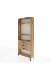 Arges Dolap 3 Raflı 3 Çekmeceli 88x30x221 Çam-Çam