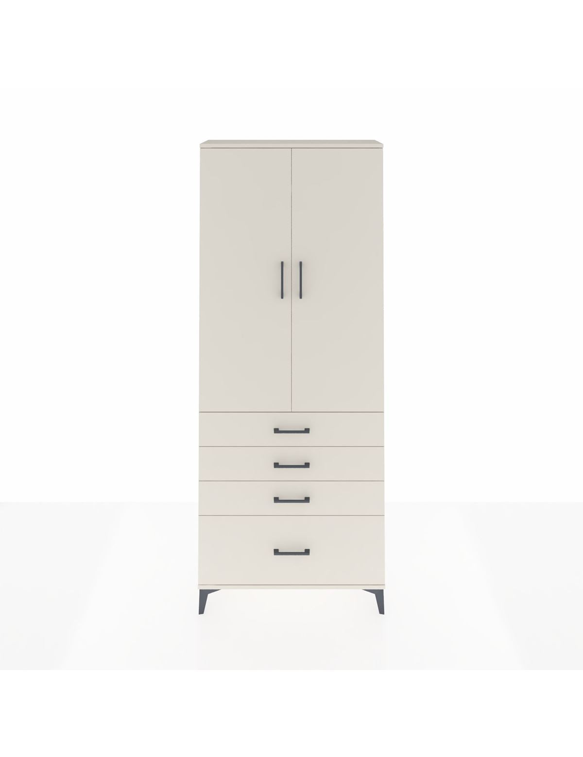 Arges Dolap 2 Raflı 4 Çekmeceli Tek Askılı 88x30x221 Aytaşı-Aytaşı