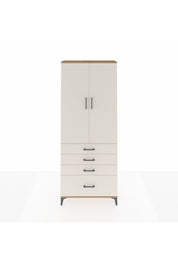 Arges Dolap 2 Raflı 4 Çekmeceli Tek Askılı 88x30x221 Çam-Aytaşı