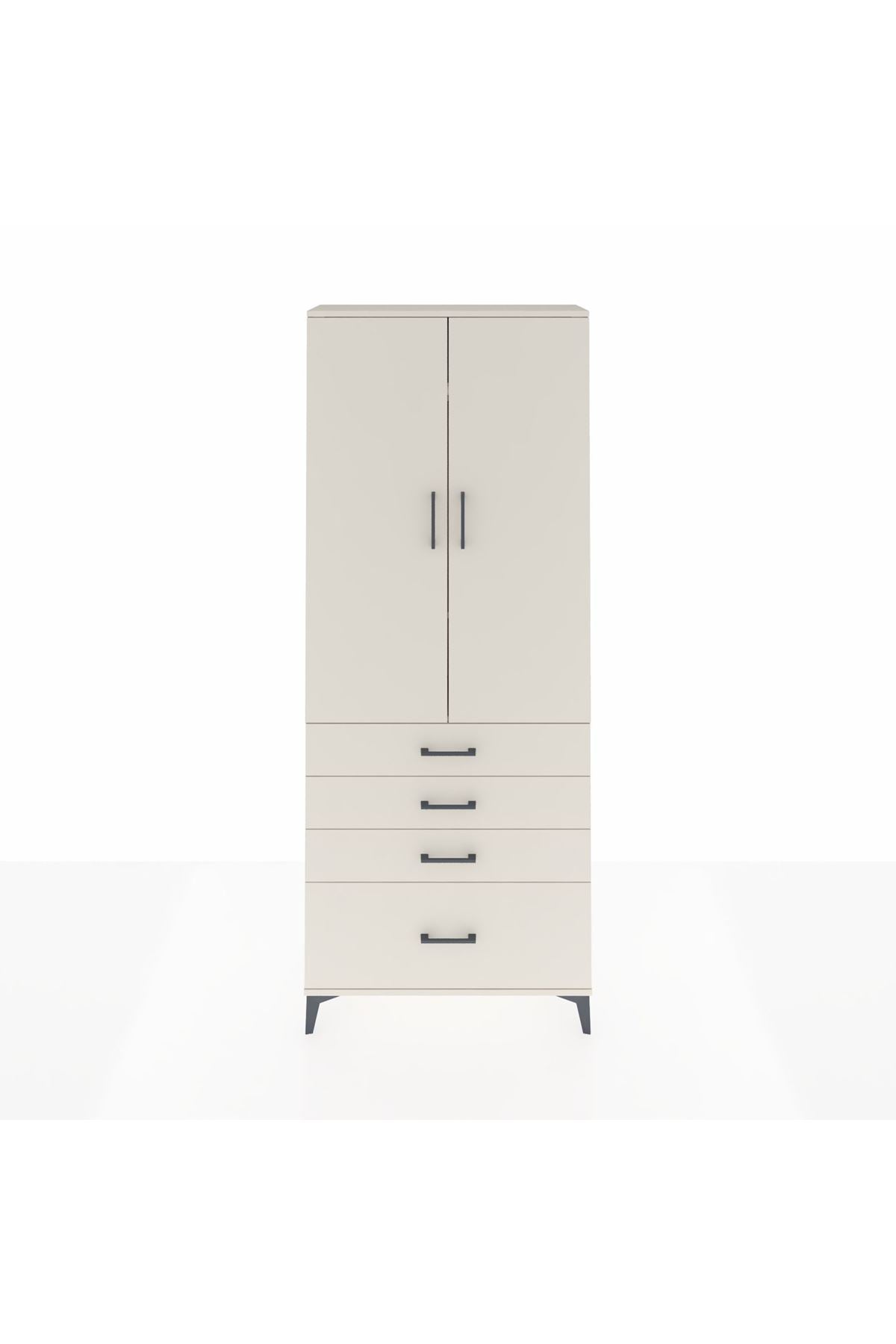 Arges Dolap 3 Raflı 4 Çekmeceli 2 Kapaklı 88x30x221 Aytaşı-Aytaşı