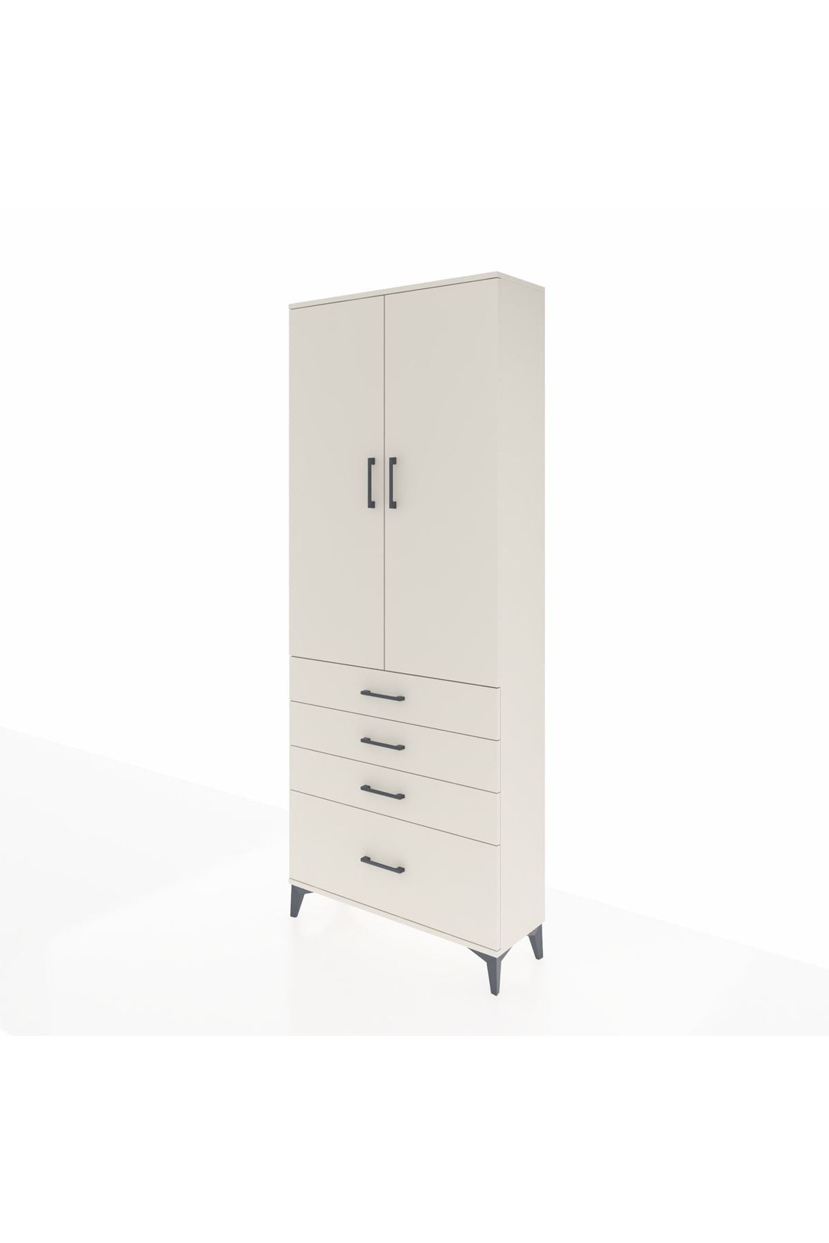 Arges Dolap 3 Raflı 4 Çekmeceli 2 Kapaklı 88x30x221 Aytaşı-Aytaşı