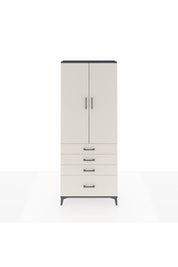 Arges Dolap 3 Raflı 4 Çekmeceli 2 Kapaklı 88x30x221 Antrasit-Aytaşı