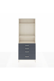 Arges Dolap 3 Raflı 4 Çekmeceli 88x30x221 Aytaşı-Antrasit