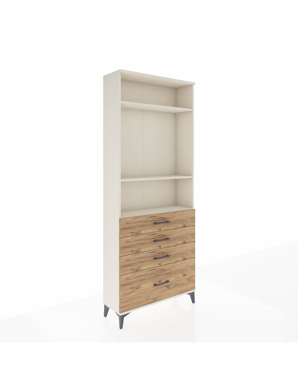 Arges Dolap 3 Raflı 4 Çekmeceli 88x30x221 Aytaşı-Çam