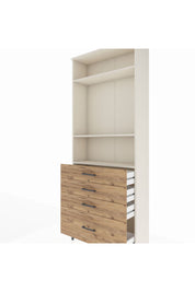 Arges Dolap 3 Raflı 4 Çekmeceli 88x30x221 Aytaşı-Çam