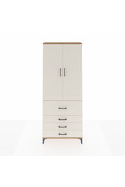 Arges Dolap 3 Raflı 4 Çekmeceli 2 Kapaklı 88x30x221 Çam-Aytaşı