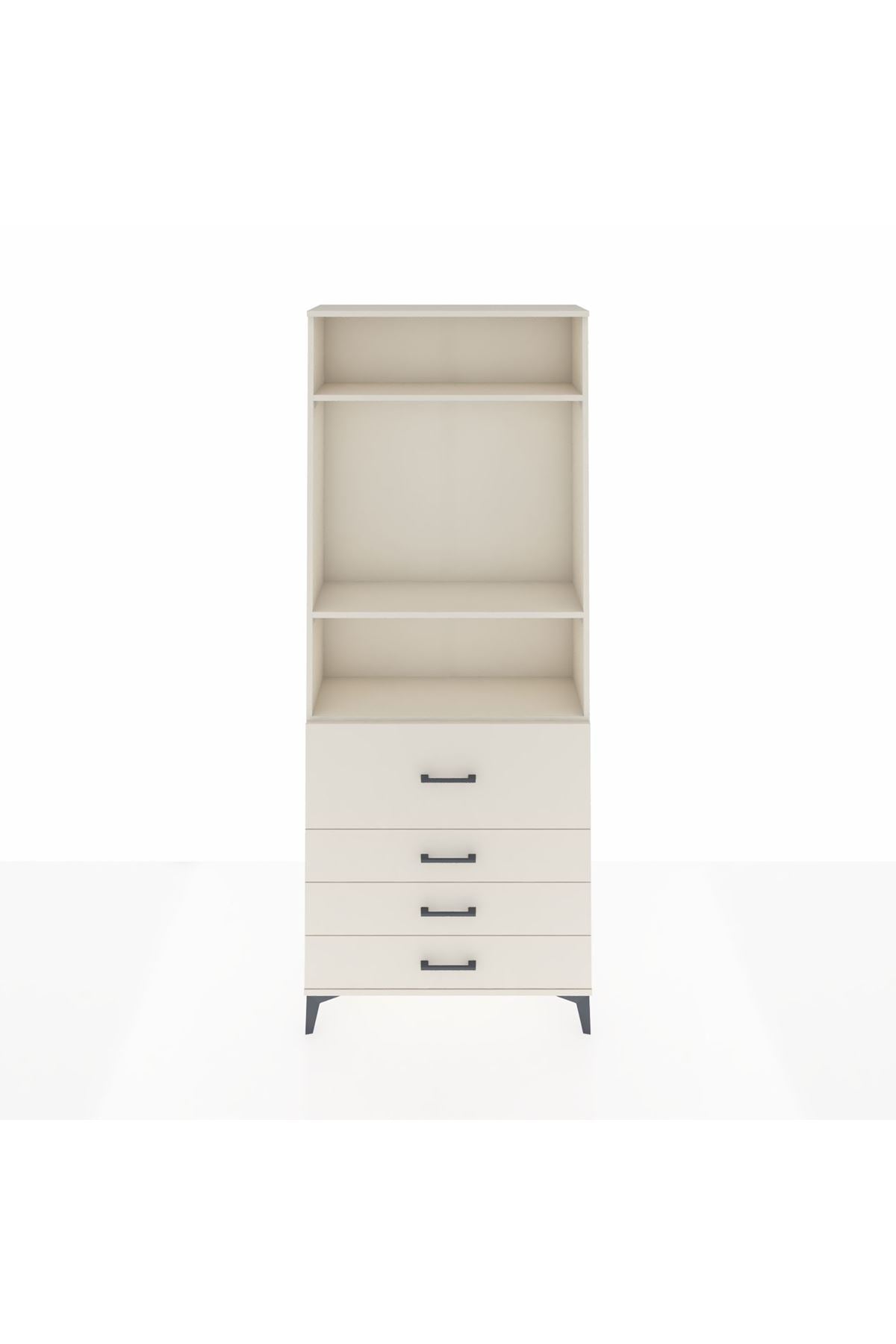 Arges Dolap 3 Raflı 4 Çekmeceli 88x30x221 Aytaşı-Aytaşı