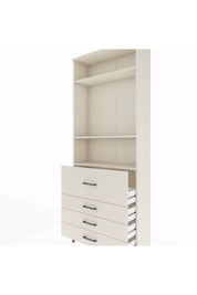 Arges Dolap 3 Raflı 4 Çekmeceli 88x30x221 Aytaşı-Aytaşı