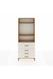 Arges Dolap 3 Raflı 4 Çekmeceli 88x30x221 Çam-Aytaşı