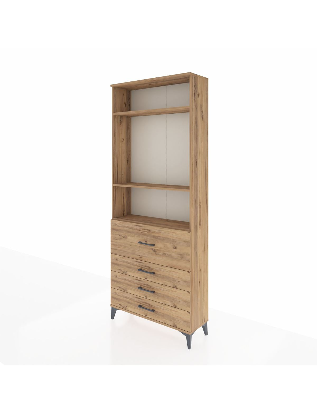 Arges Dolap 3 Raflı 4 Çekmeceli 88x30x221 - S30M090V9A