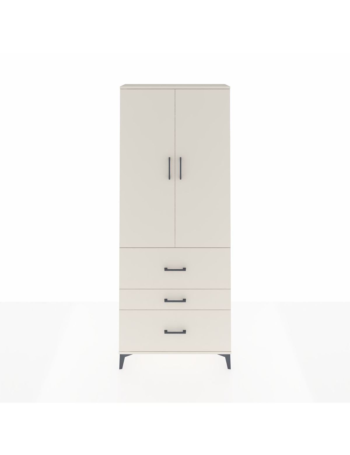 Arges Dolap 2 Raflı 3 Çekmeceli Tek Askılı 88x30x221 Aytaşı-Aytaşı