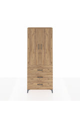 Arges Dolap 2 Raflı 3 Çekmeceli Tek Askılı 88x30x221
