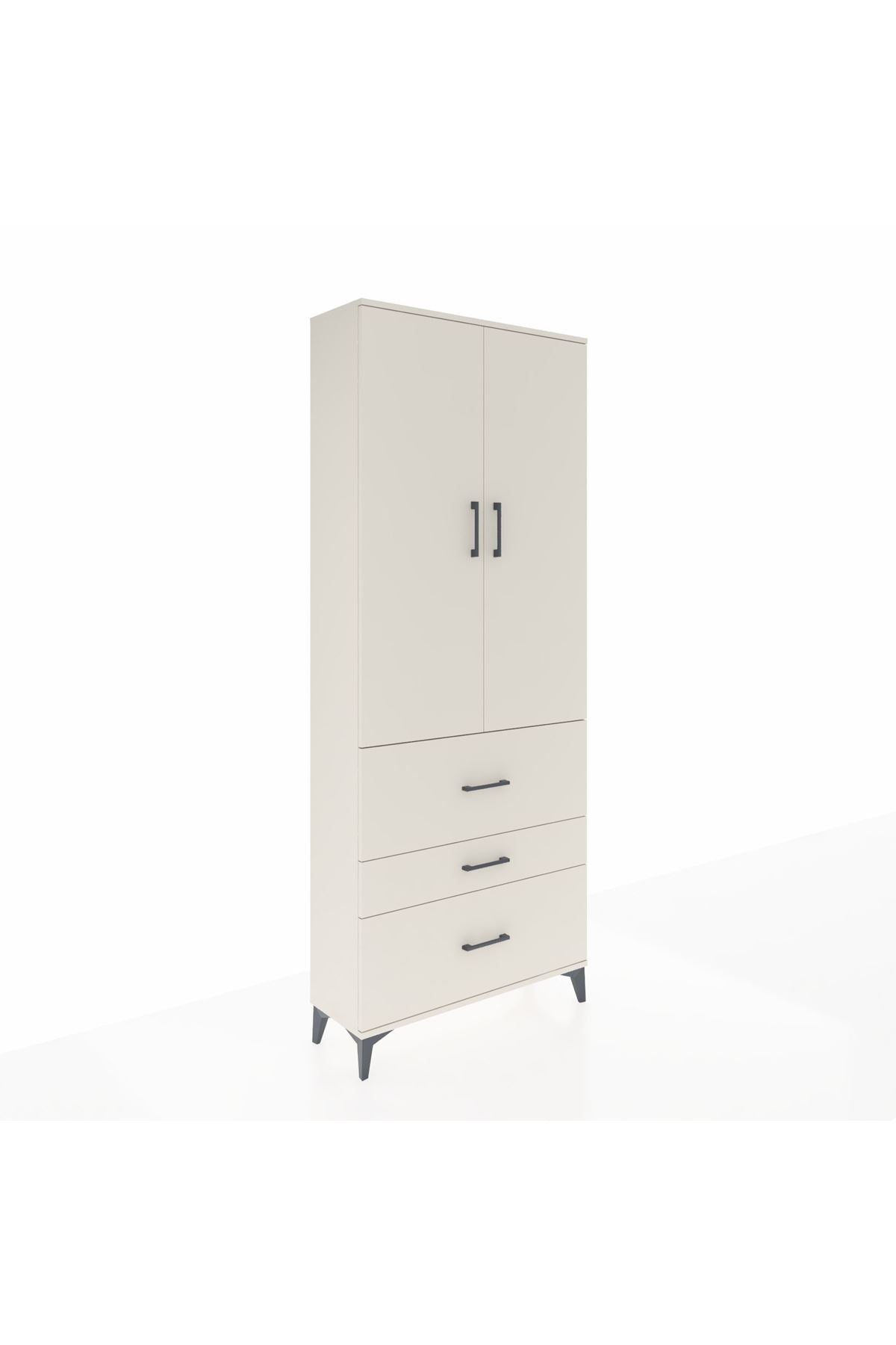 Arges Dolap 3 Raflı 3 Çekmeceli 2 Kapaklı 88x30x221 Aytaşı-Aytaşı