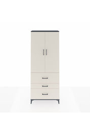 Arges Dolap 3 Raflı 3 Çekmeceli 2 Kapaklı 88x30x221 Antrasit-Aytaşı