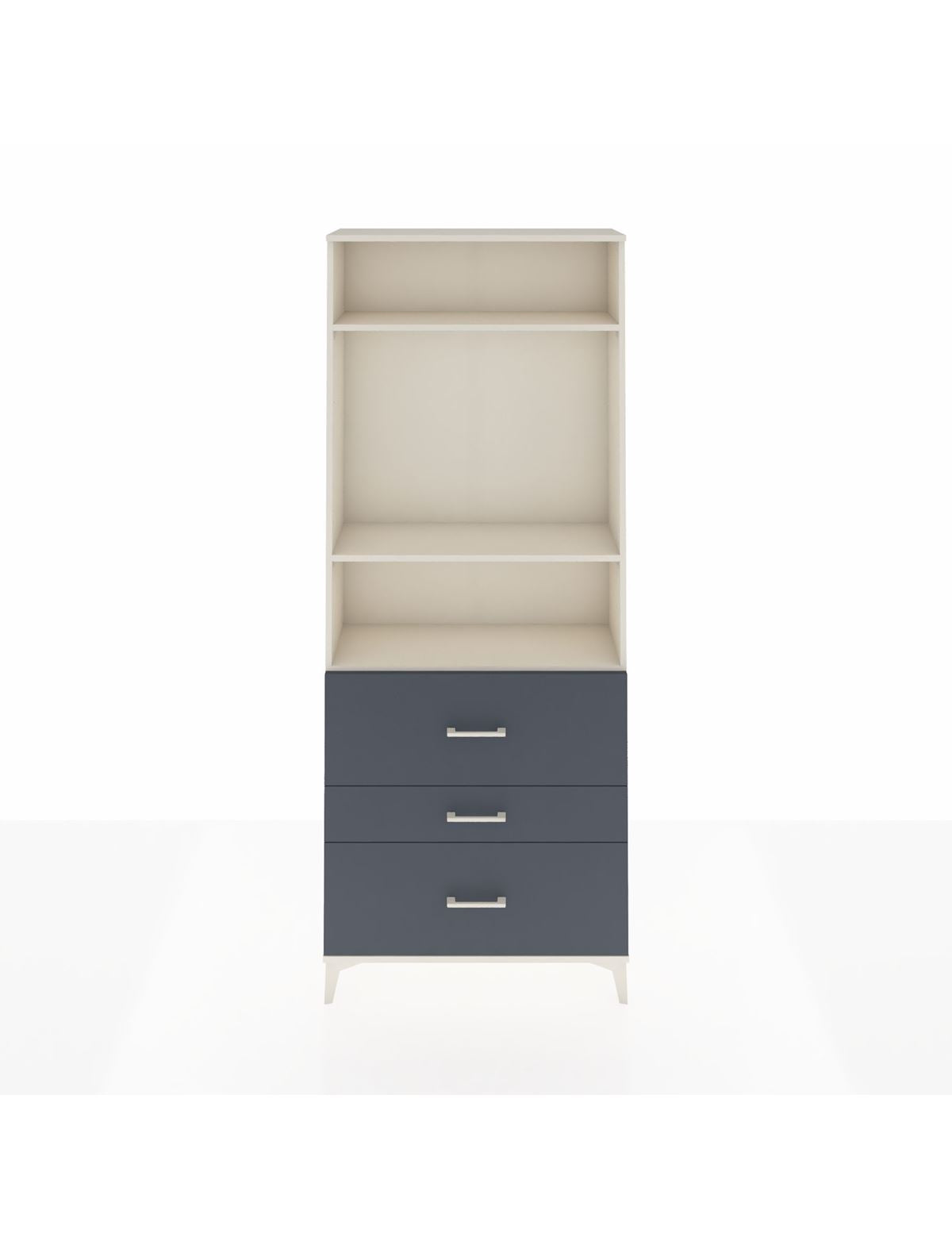 Arges Dolap 3 Raflı 3 Çekmeceli 88x30x221 Aytaşı-Antrasit