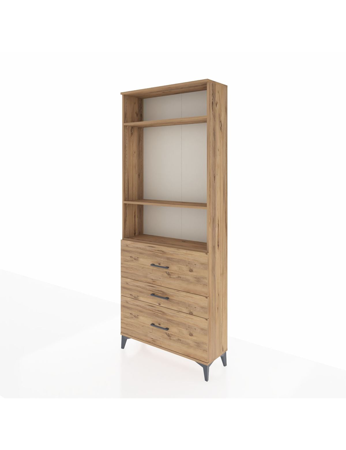 Arges Dolap 3 Raflı 3 Çekmeceli 88x30x221 - S30M093V9A