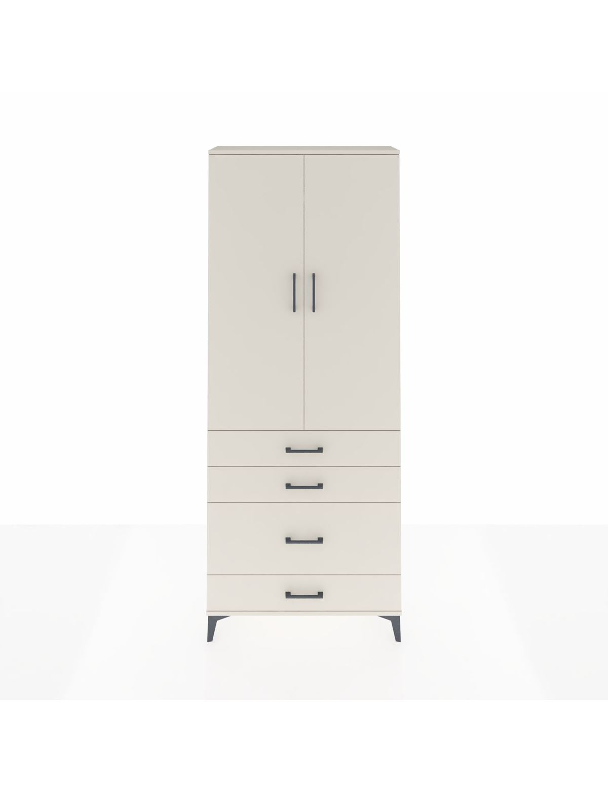 Arges Dolap 2 Raflı 4 Çekmeceli Tek Askılı 88x30x221 Aytaşı-Aytaşı