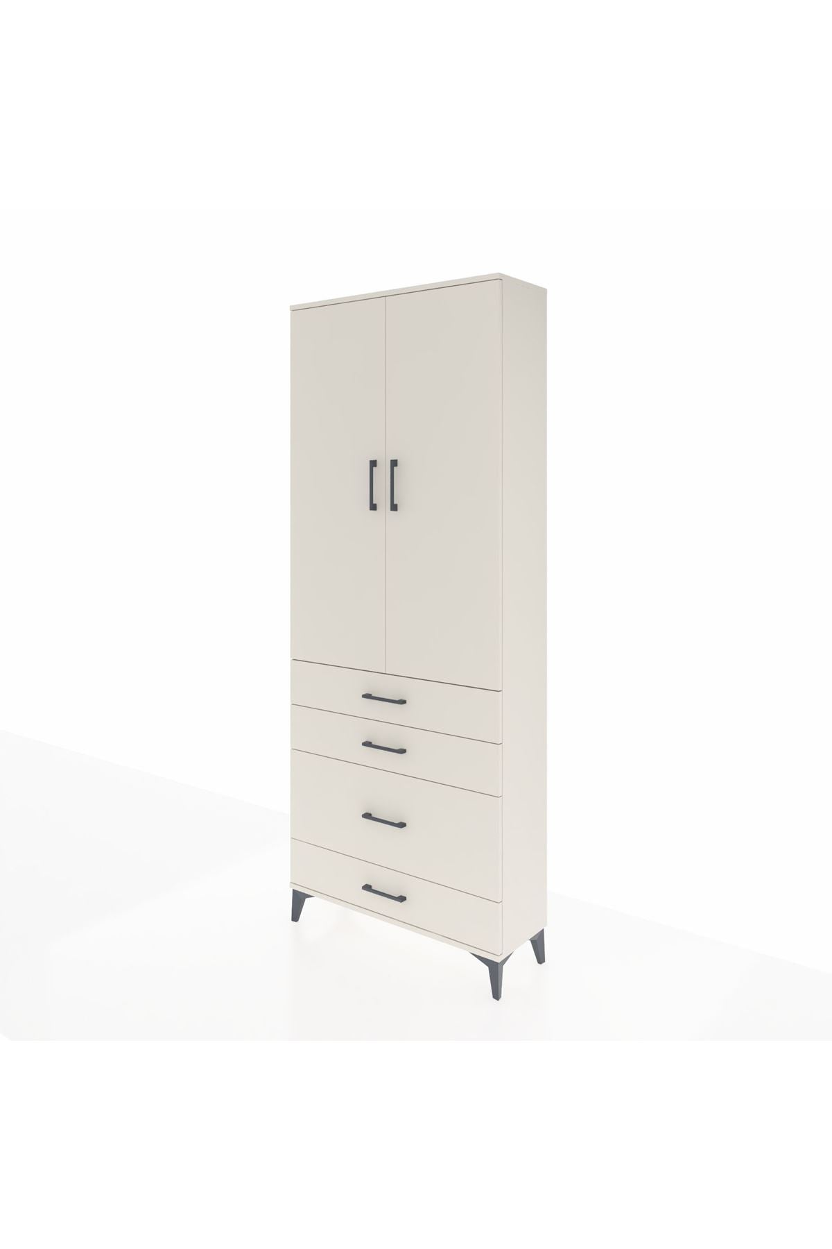 Arges Dolap 2 Raflı 4 Çekmeceli Tek Askılı 88x30x221 Aytaşı-Aytaşı