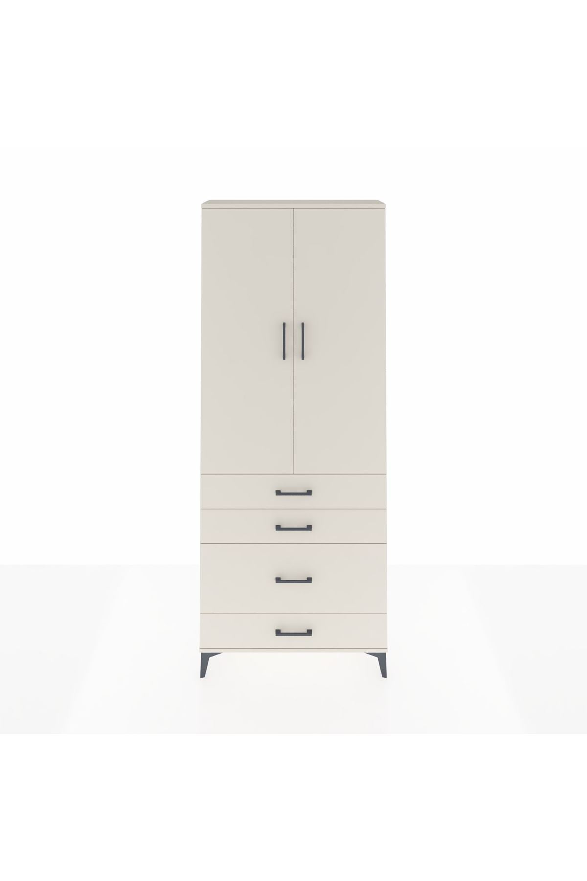 Arges Dolap 3 Raflı 4 Çekmeceli 2 Kapaklı 88x30x221 Aytaşı-Aytaşı